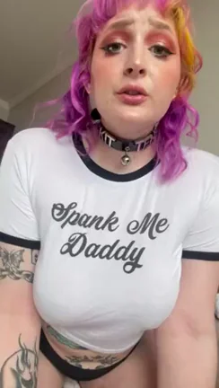 Neon-Haired Good Girl Begs Daddy to Spank Her Wet Curves 😈💦
