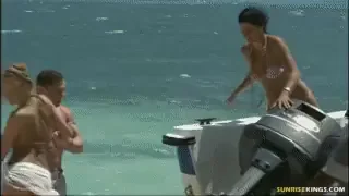 Stunning threasome sex In Tropical Beach