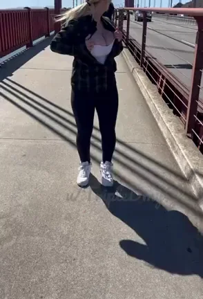 Giving the people on the golden gate bridge a show