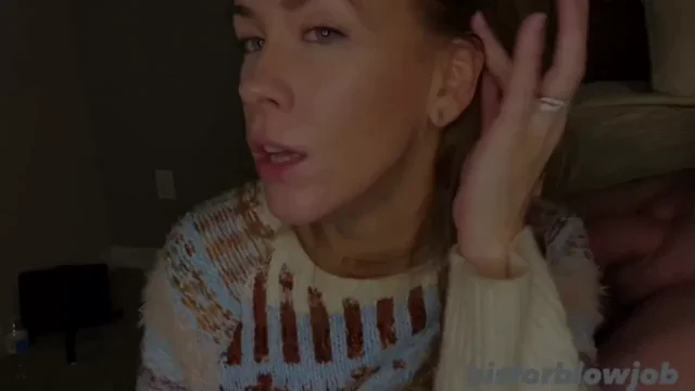 Pretty MILF let's her man use her mouth however he wants