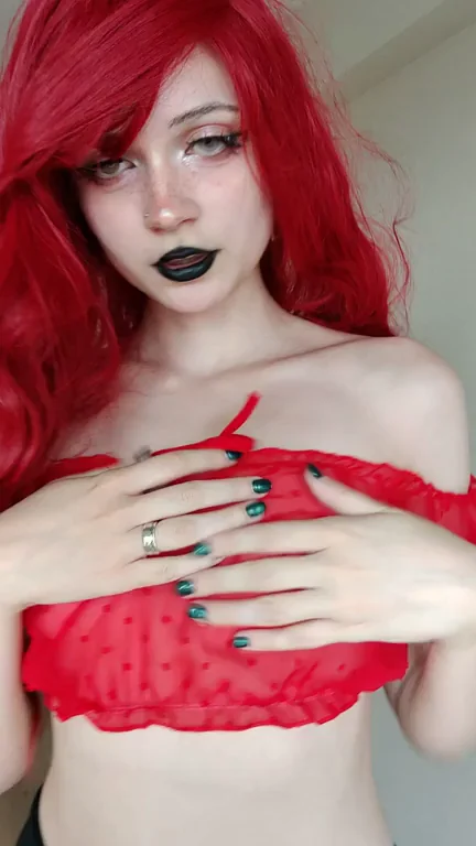 🔥 Redhead Cosplay Slut's Tiny Titty Drop Tease 😈💦