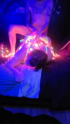 Tis' the Season to Get Wrecked: Christmas Lights Choke-Fuck Frenzy