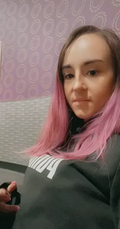 Oops! Pink-Haired Slut's Juicy Tits Pop Out at Gym 💦😈 [GIF]