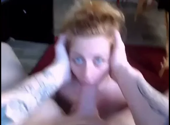 Redhead gets her face FUCKED