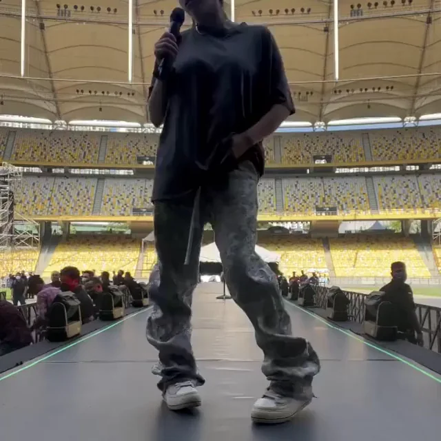 On stage
