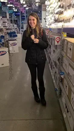 Flashing in the lighting aisle was a real turn on [gif]