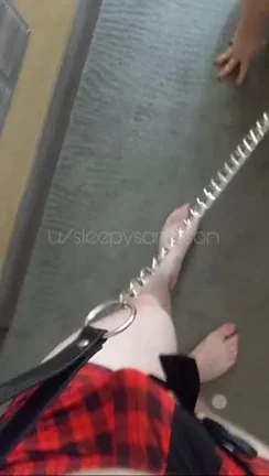Leashed Puppy Slut Loves Her Walks with Sir 🐶🔗💋