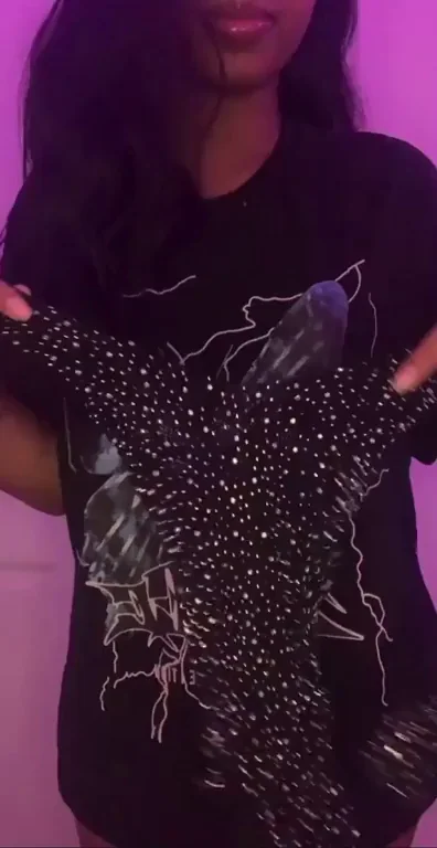 Can This Thick Ebony Babe Squeeze Her Juicy Curves Into That Tiny Sparkly Dress?
