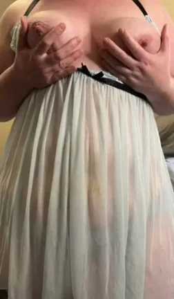 Wifey Tease: Rubbing Massive Titties, Bending Over & Panties Drop for Stranger Eyes