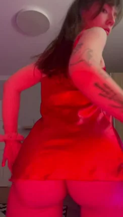 🍑 Massive Booty Twerk Slut in Red Thong 🔥