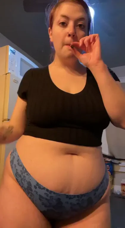 Thick 22yo Tease Busts Out Massive Tits for Her Subby Fan!