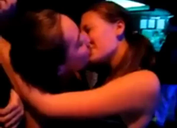 Slutty College Party Lip-Lock: Drunk Chicks Devouring Faces