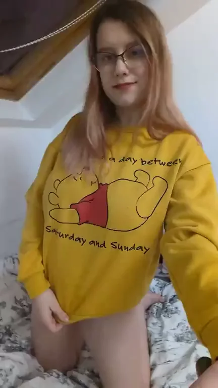 Surprise! My Winnie Hoodie Hides Massive Tits 🍈🍈😈