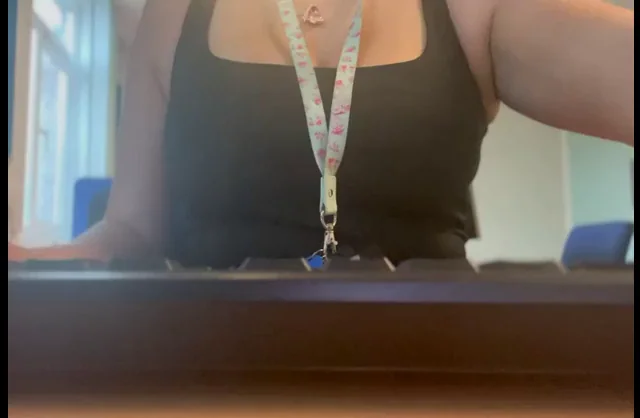 Getting my perfect boobs out at the office [f]