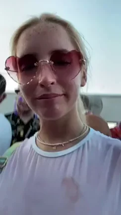 Blonde Busty Teen's EDC Vegas Flashback 😈🔥