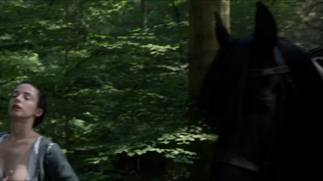 Laura Donnelly milking her big tits dry on Outlander