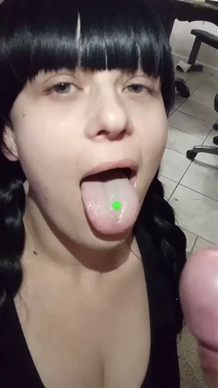 Next-Door Cum Whore Sticks Out Tongue for Monster Load 💦👅