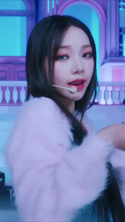 Karina's K-Pop Tease: Furry Fluff & Sultry Lip Bites