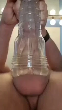 A clear fleshlight cumpilation