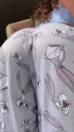 Bugs Bunny PJ Slut Bends Over: Eat Pussy or Pound It First?