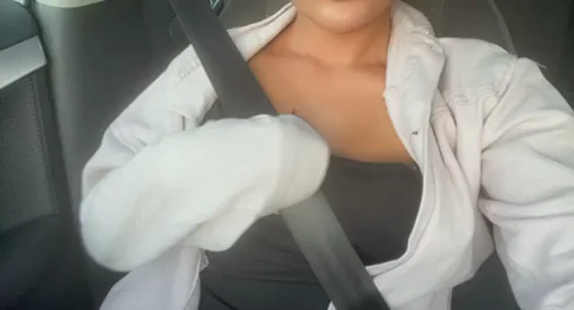 Did Passing Cars Catch My Car Tit Flash? 😈🚗💦