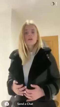 Blonde Babe Teases Tits in Snap 🔥 Who's This Slut?