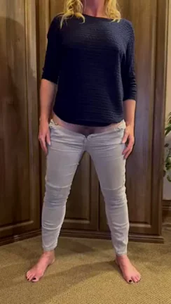 49YO All-Natural Blonde MILF Teases Titties 🔥🍑