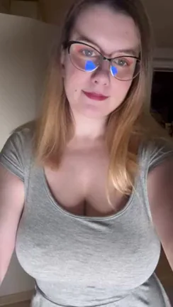 Glasses Geek's Innie Tease: Titty Drop to Dripping Pussy Peek
