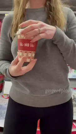 Busty Ginger MILF's Ho Ho Ho Titty Drop in Store ☕🍒🔥