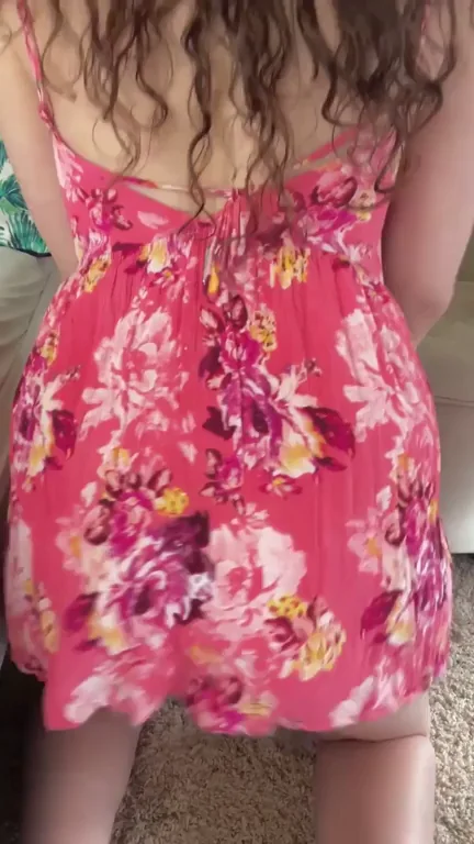 No Panties Tease: Thick Ass Bent Over 🍑💦