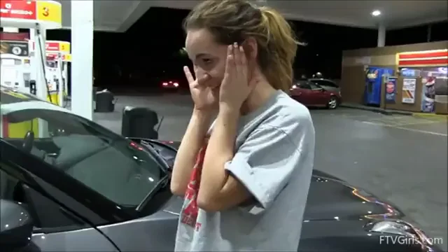 😳 Slutty Gas Station Wardrobe Malfunction Boner Fest 🍆💦