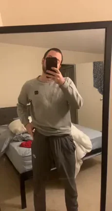 Worth the Wait? Thick Dick Tease in Grey Sweatpants 🍆😈