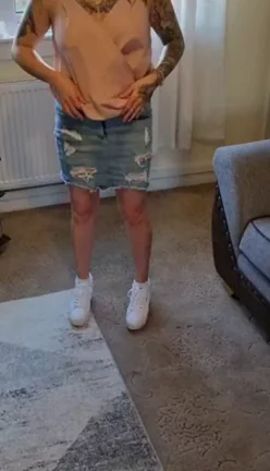 🔥 Epic Titty Drop Tease in Ripped Shorts & Sneakers 💦