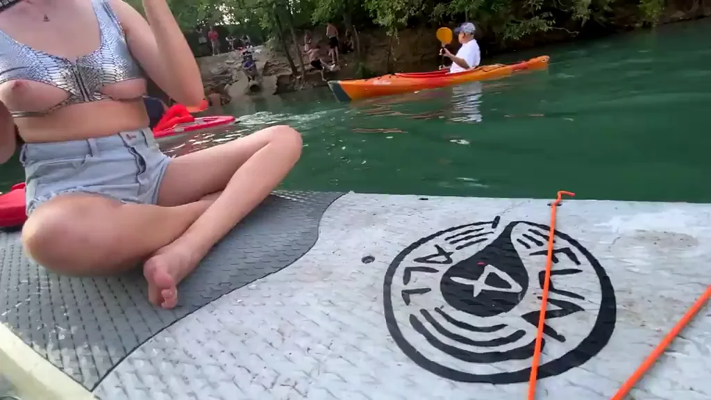 Letting it all hang out while I paddle board!
