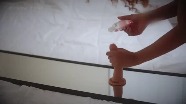 Hot Babe Go Fucks Herself with Thick Dildo on the Floor