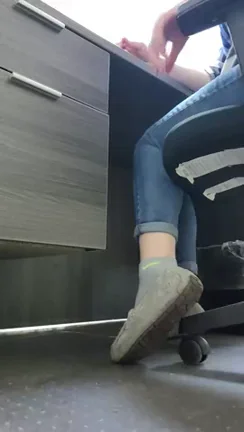 Let's remove these pesky shoes and socks.
