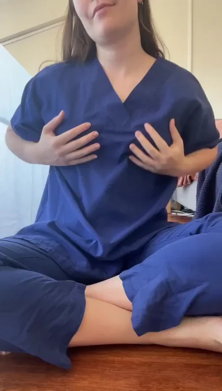Your favourite bra-less nurse is back. Take a look at what's going on under here