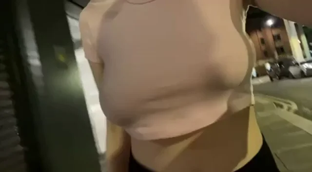 I have so much fun flashing my big naturals in public [f]