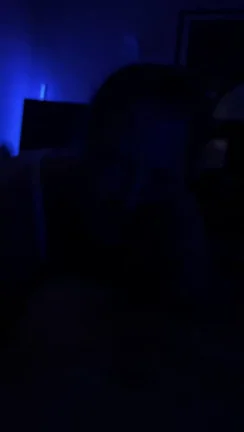 Cumming in blue light