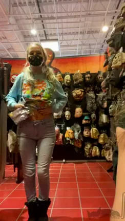 Halloween Store Slut Unleashes Her Freaky Side ðŸ–¤ðŸ’œ