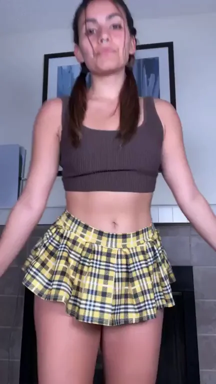 Booty Overflow: My Massive Ass Explodes This Tiny Plaid Skirt!