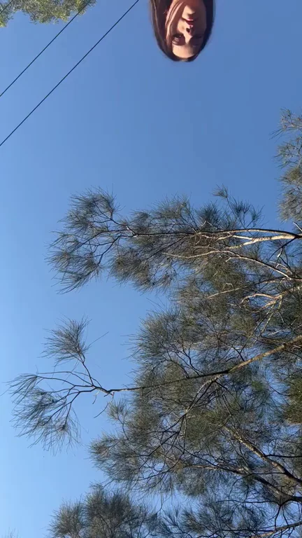 Naughty Trailside Upskirt Tease with Juicy Ass Cheeks