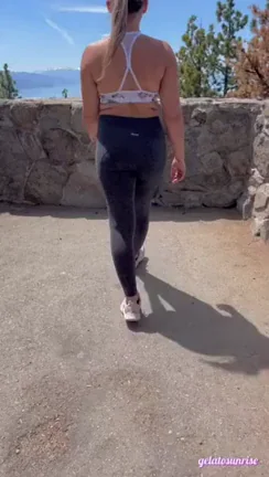 Hiking Slut Flashes Tits and Topless Tease for Strangers at Summit