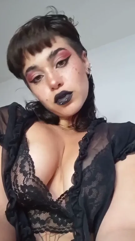 Petite Goth Slut's Tiny Titties Begging for Love 😈👻💋