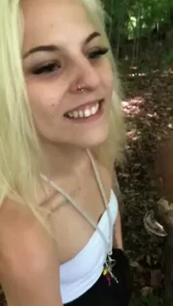 Blonde Teen GF's Juicy Ass Takes Outdoor Big Dick Cumshot 🍑💦🌳