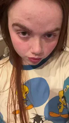 🔥 Teasing My Juicy Tits in Looney Tunes PJ's 😘