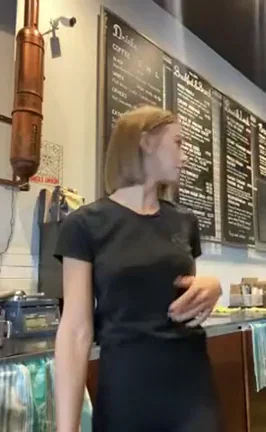 Barista flashing at Starbucks!