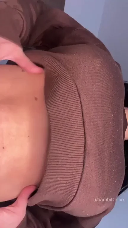 Oversized Hoodie Tease: Come Squeeze My Perky Tits