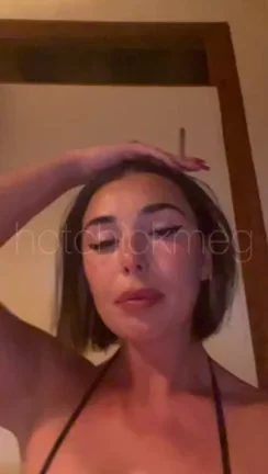 Hairy Bikini Babe's Teasing Mirror Flex 😈