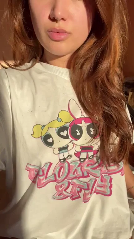 5'2 Asian Teen Slut Teases in Powerpuff Tee 😈🍑